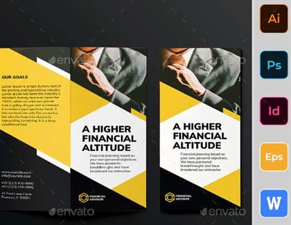 Financial Advisor Trifold Brochure Editable Template