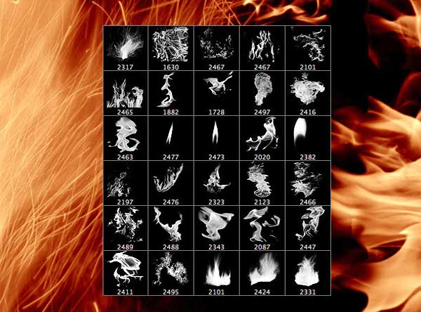Fire & Flame PSD Brushes