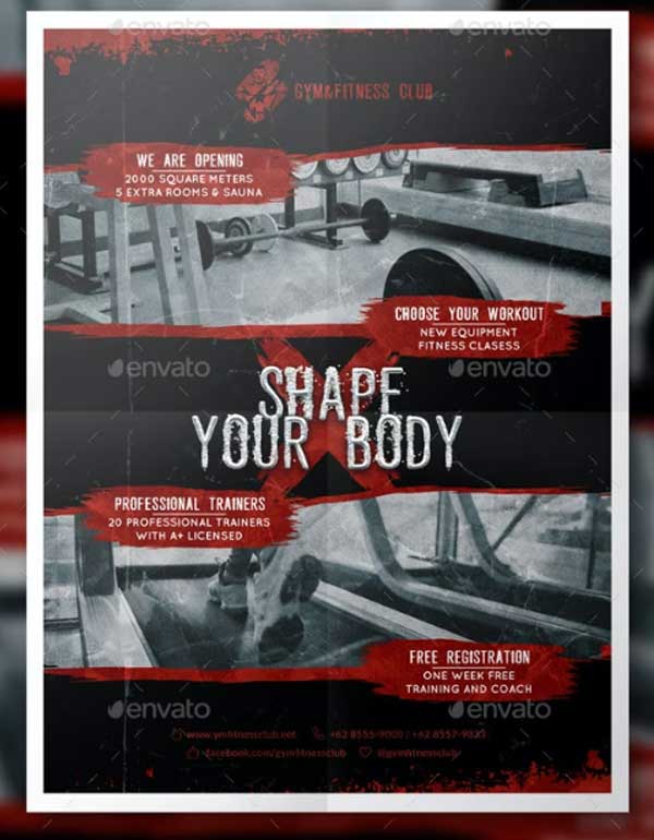 Fitness Gym Flyer and Poster Template