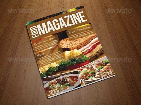 Food Magazine Recipes Template