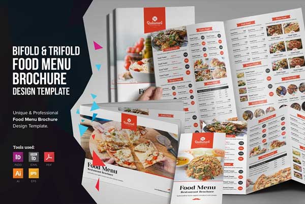 Food Menu Bifold-Trifold Brochure