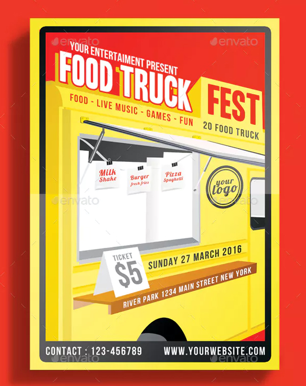 Food Truck Festival Flyer and Poster