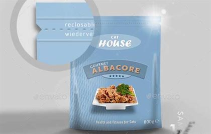 Food Bag Plastic Pouch Packaging Mockup