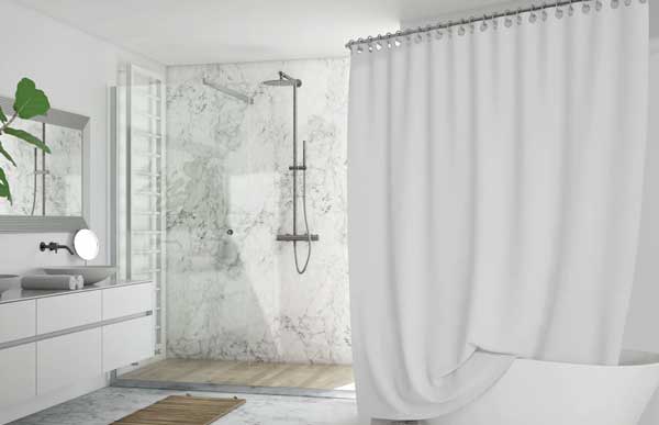 Free Bathtub with Curtain Mockup