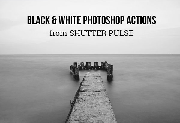 Free Black & White Photoshop Actions Template