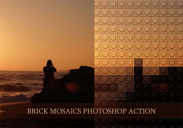 Free Brick Mosaics Photoshop Actions