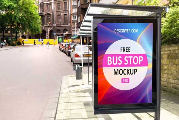 Download Free Bus Stop Branding Mockup Psd Free Psd Mockups Free Psd Mockups Smart Object And Templates To Create Magazines Books Stationery Clothing Mobile Packaging Business Cards