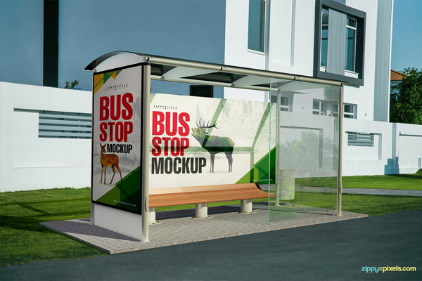 Free Bus Stop Mockups