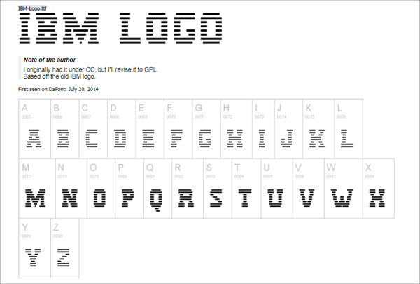 Free Download IBM Logo Font