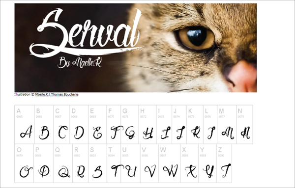 Serval Free Tattoo Lettering Fonts