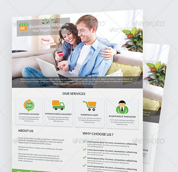 Free Ecommerce Solution Flyer Template