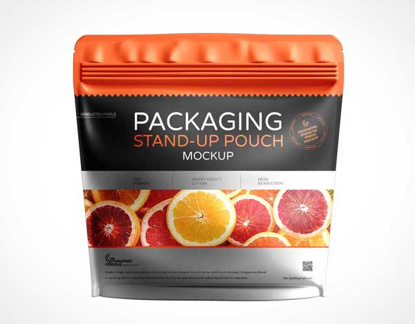 Free Foil Pouch Packaging PSD Mockups