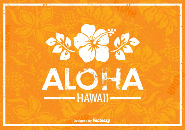 Free Hawaii Vector Retro Poster
