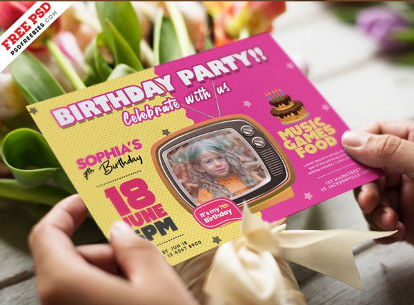 Free Kids Birthday Invitation Card