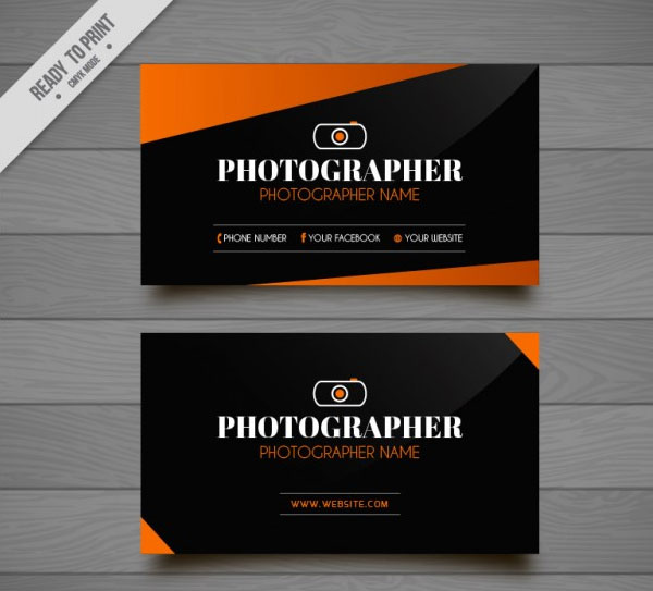Free Modern Photography Business Card
