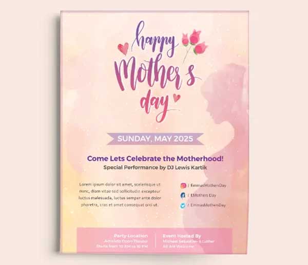 Free Mothers Day Flyer Design Template