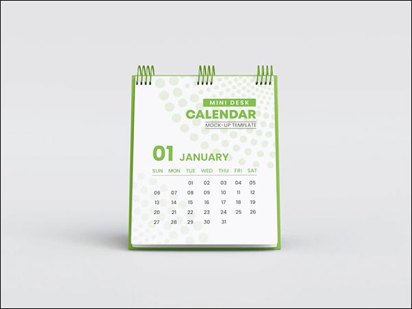 Free PSD Desk Calendar Mockup