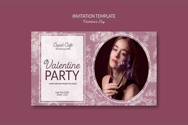Sample Valentine's Day Invitation Flyer Free Psd