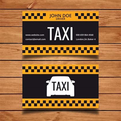 Free PSD Taxi Services Business Card Template