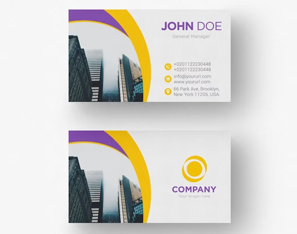 Free PSD Unique Business Card Template