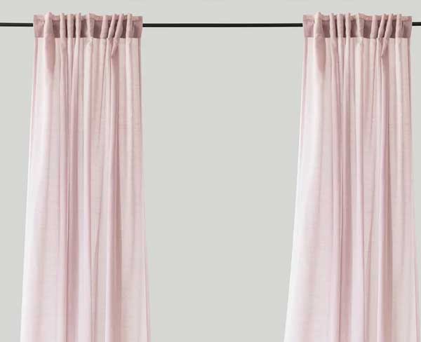 Free Pink Drapery Curtain Mockup Template