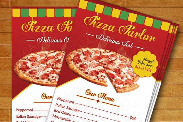 Free Pizza Brochure PSD Design Template