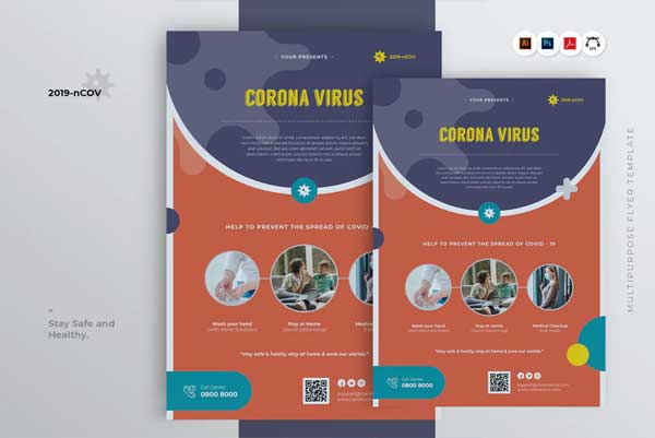Free Prevent Corona Virus Covid-19 Flyer
