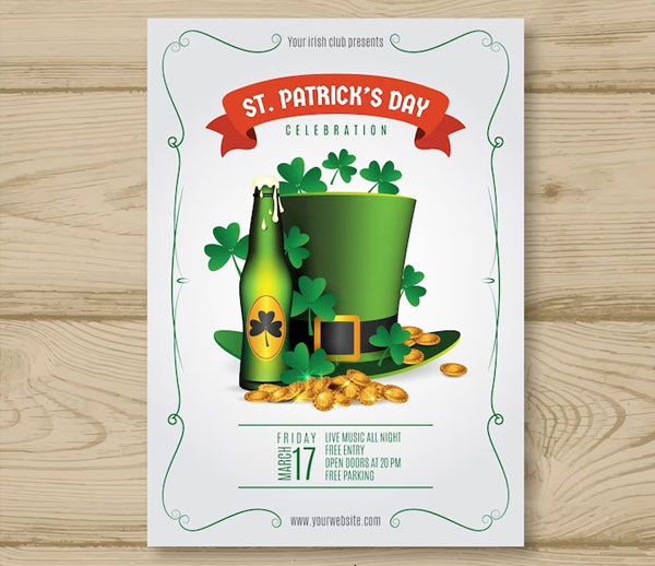 Free Realistic St Patrick's Day Party Flyer