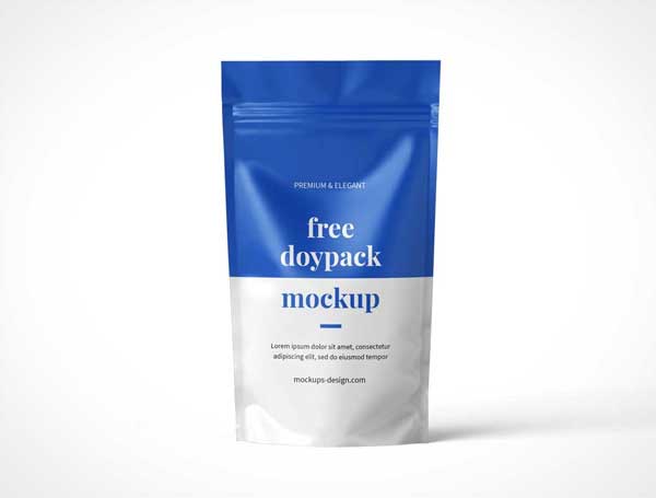 Free Sealed Doypack Pouch PSD Mockups
