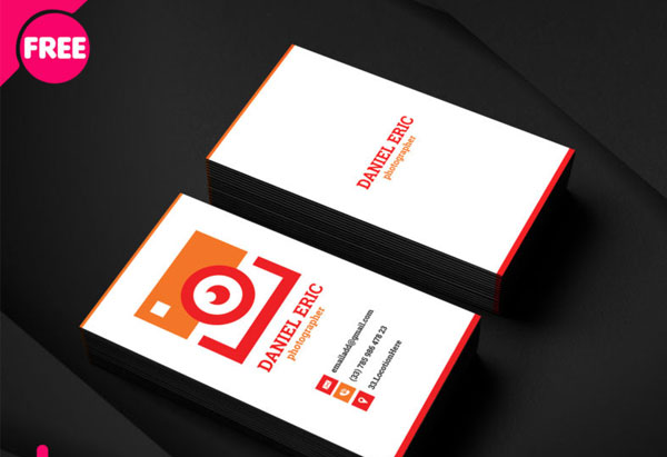 Free Simple Photographer Business Card