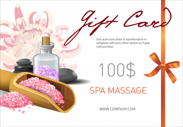 Free Spa Massage Gift Voucher Template