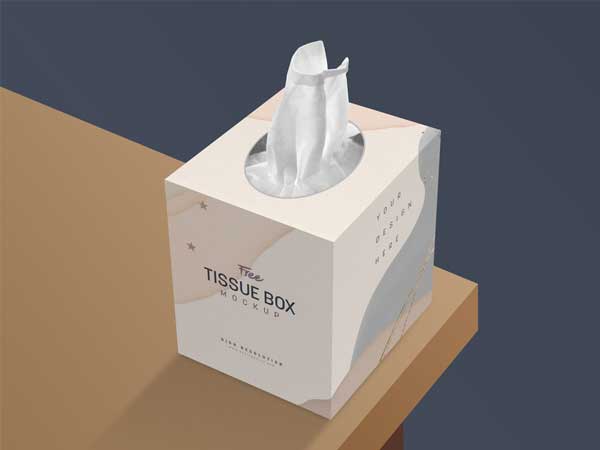 Free Tissue Box Branding Mockup
