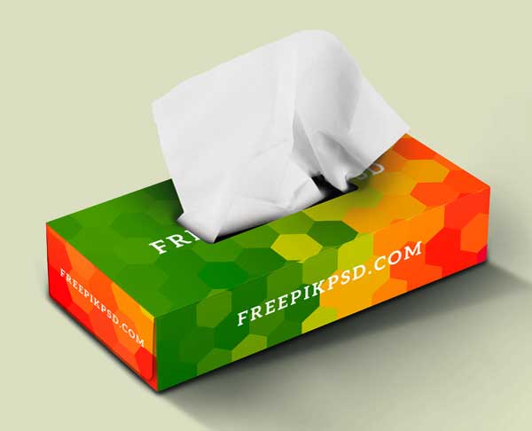 Free Tissue Box Mockup Design