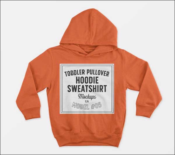 Free Toddler Pullover Hoodie Sweatshirt Mockup