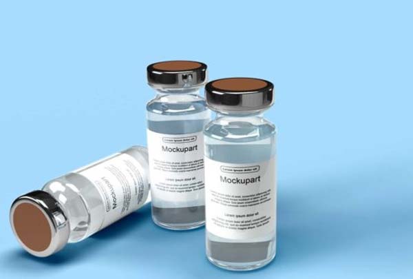 Free Vaccine Bottle PSD Mockup Template