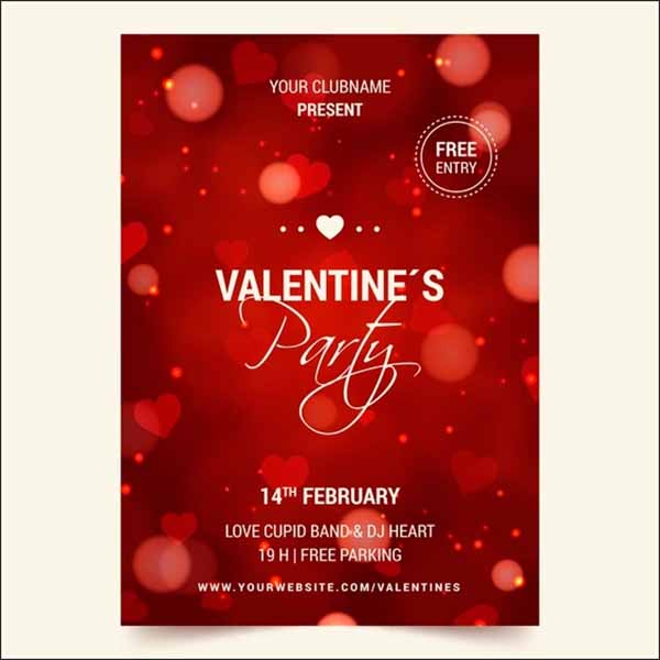 Free Valentine's Day PSD Flyer Template