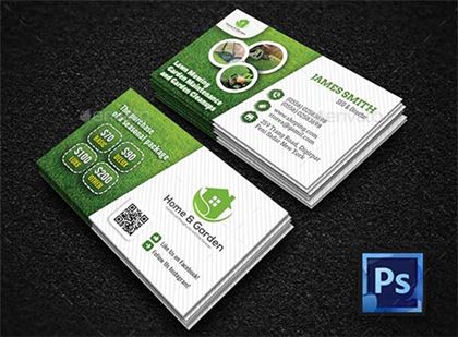 Garden Landscape Business Card PSD Design