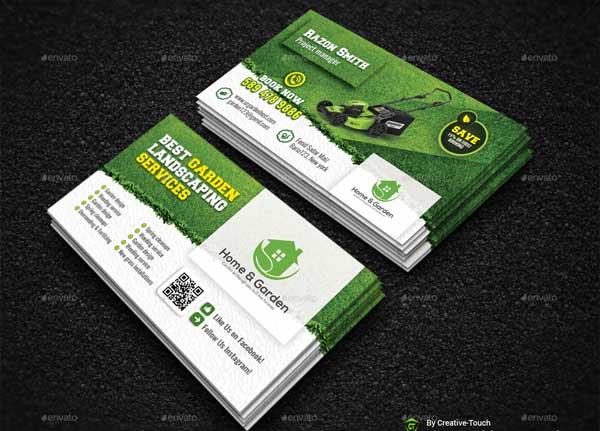 Garden Landscape PSD Business Card Template