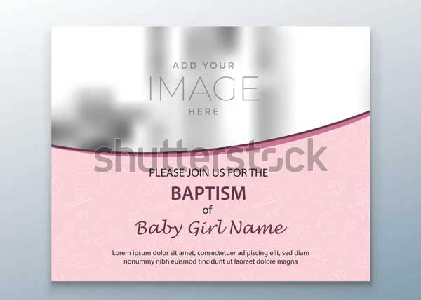 Girl's Baptism Banner PSD Template