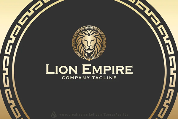 Gold Lion Logo Template