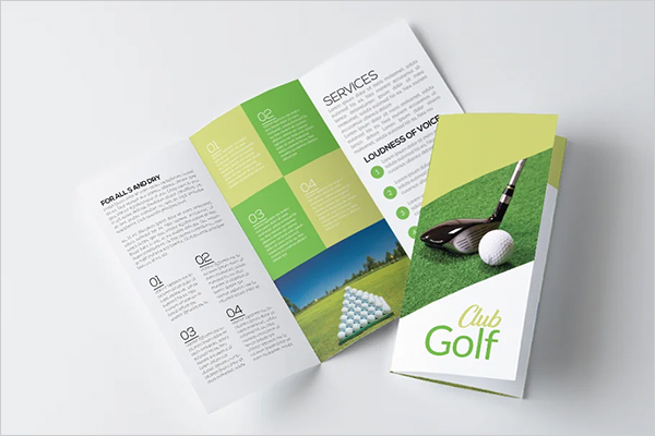 Golf Club Sport Trifold Brochure