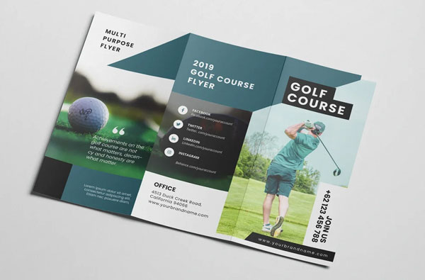 Golf Course PSD Brochure Template