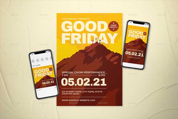 Good Friday Celebration Flyer Set