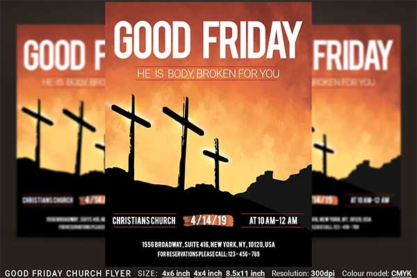 Good Friday Church Flyer and Poster