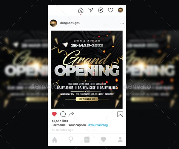 Grand Opening Flyer And Instagram Templates
