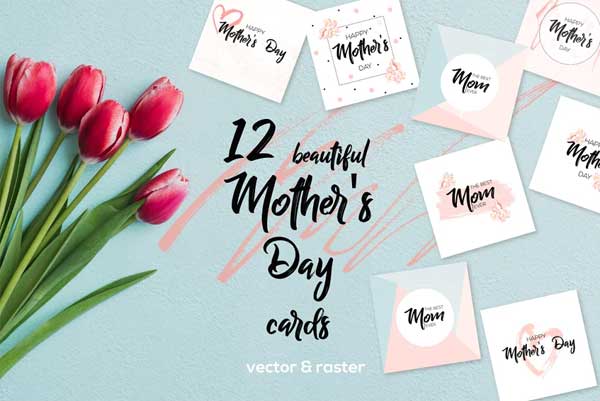 Greeting Card with Happy Mother's Day