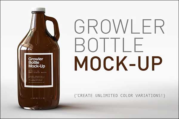 Growler Beer Bottle Mock-Up