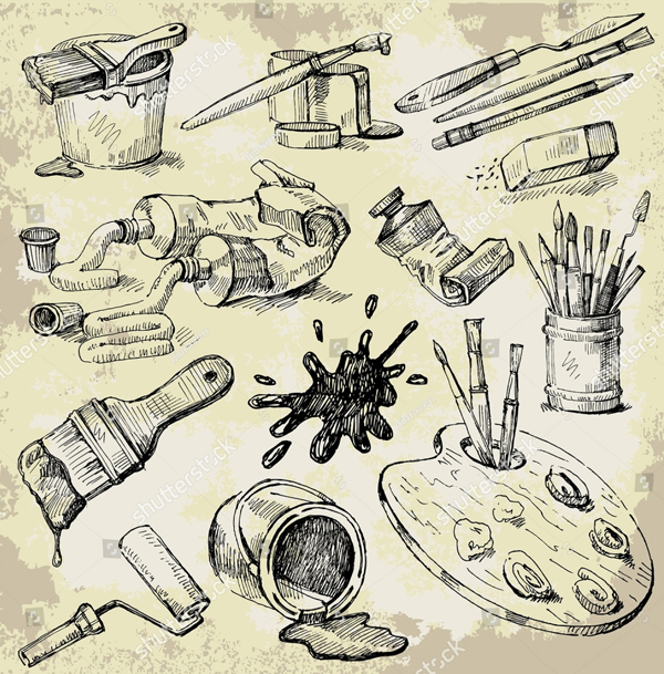 Hand Drawn Vintage and Retro Brushes