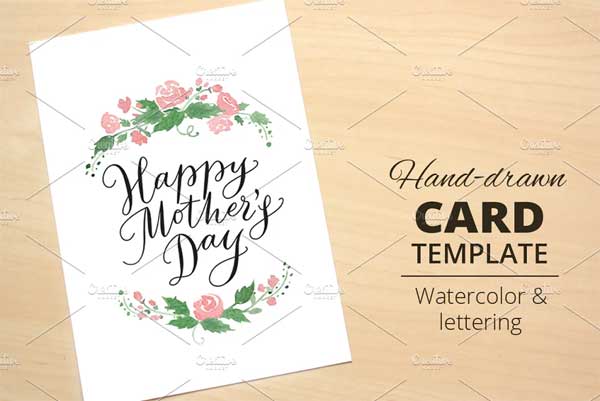 Happy Mother's Day Card PSD Template
