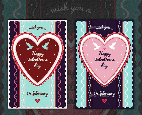 Happy Valentines Day Greeting Cards Templates